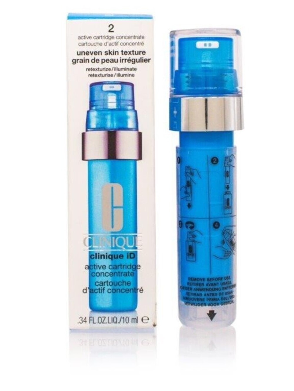 CLINIQUE ID ACTIVE CARTRIDGE CONCEN FOR PORES & UNEVEN TEXTURE .34 OZ-NEW IN BOX